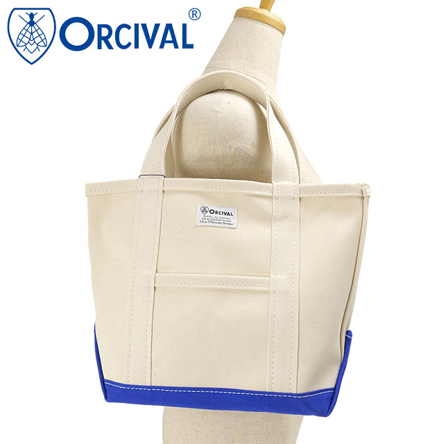 �I�[�V�o�� ORCIVAL �g�[�g�o�b�O �X���[�� OR-H0285-KWC TOTE BAG SMALL �� ���{�� �L�����o�X�g�[�g ���T�C�Y ���z �z���C�g�n ECRU ULTRAMARINE ���K�戵�X