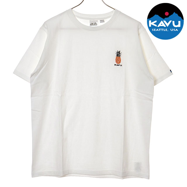�J�u�[ KAVU �����Y OP�p�C�i�b�v��T�V���c 19822427 SS26 OP Pineapple Tee �g�b�v�X ���� �����|�C���g �� White  ���K�戵�X