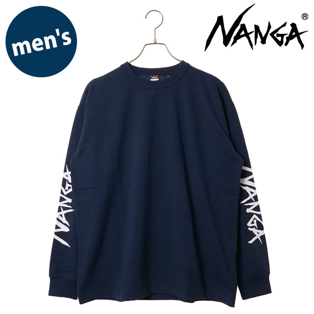 ナンガ NANGA メンズ エコハイブリッド スリーブロゴ ロングスリーブTシャツ N2500-1L030A SS26 ECO HYBRID SLV LOGO L S TEE ネイビー D.NVY  正規取扱店 | NANGA | 01