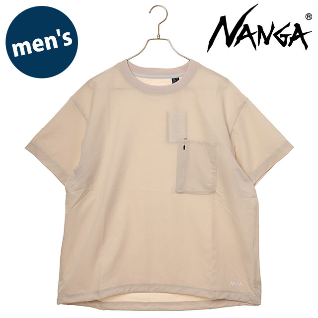 ナンガ NANGA メンズ ドットエア コンフィーTシャツ N2500-1J300A SS26 DotAir COMFY TEE トップス 半袖 ポケットTシャツ ベージュ S.BEG  正規取扱店 | NANGA | 01