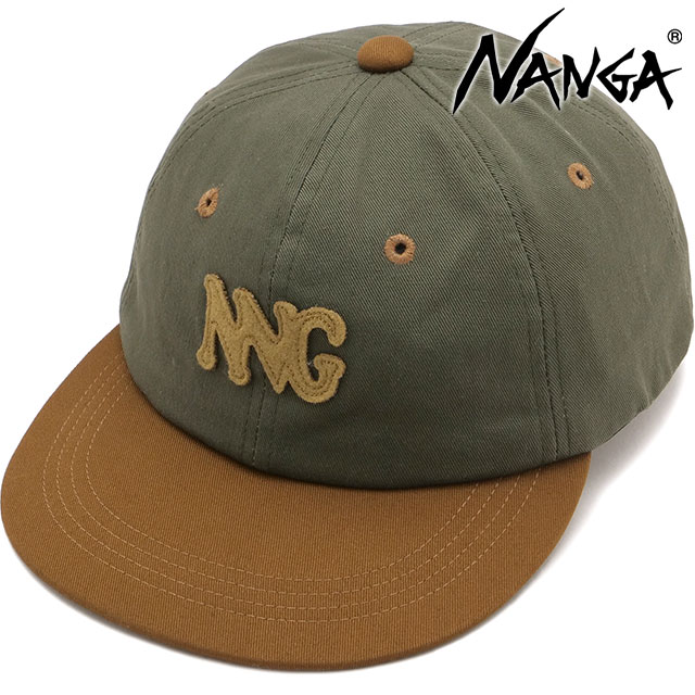 ナンガ NANGA コットンツイル バイカラーキャップ N2600-3A065A SS26 COTTON TWILL BI-COLOR CAP 帽子 フリーサイズ アウトドア グリーン GRN 正規取扱店 | NANGA