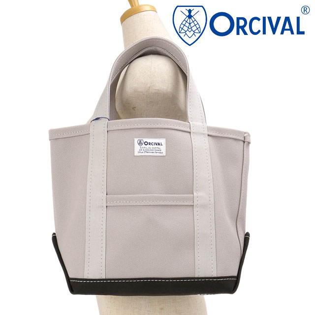 �I�[�V�o�� ORCIVAL �g�[�g�o�b�O �X���[�� OR-H0285-KWC SS26 TOTE BAG SMALL ���j�Z�b�N�X �� ���{�� �L�����o�X�g�[�g ���T�C�Y �O���[ ICE-GREY ���K�戵�X