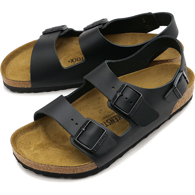 ビルケンシュトック BIRKENSTOCK サンダル メンズ ミラノ 34191 SS26 MILANO 靴 ドイツ製 コンフォートサンダル 黒 BLACK | NATURAL-LEATHER 正規取扱店 | BIRKENSTOCK