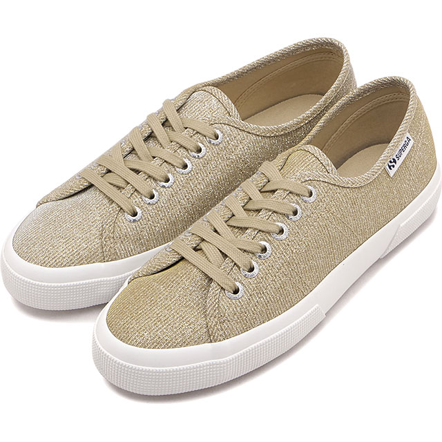 �X�y���K SUPERGA �X�j�[�J�[ ���f�B�[�X �W���[�W���� ���b�W�F�[�� 6S4135ZW-340 SS26 3750 JERSEY LAME LEGGERA �C �V���[�Y �x�[�W�� PLT-BEIGE ���K�戵�X