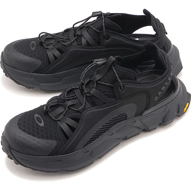 �I�[�N���[ Oakley �T���_�� �����Y �A�N�A�e�� �n�C�u���b�h FOF100650-02E SS26 AQUATERRA HYBRID �X�|�[�c�T���_�� �r�u�����\�[�� �� BLACKOUT ���K�戵�X
