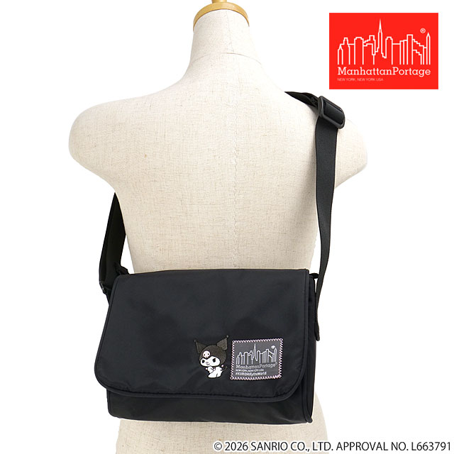 コラボ マンハッタンポーテージ Manhattan Portage ホワイトホール ショルダーバッグ クロミ MP2095MGNTNTWLBKRM SS26 サンリオ 黒 Black 正規取扱店