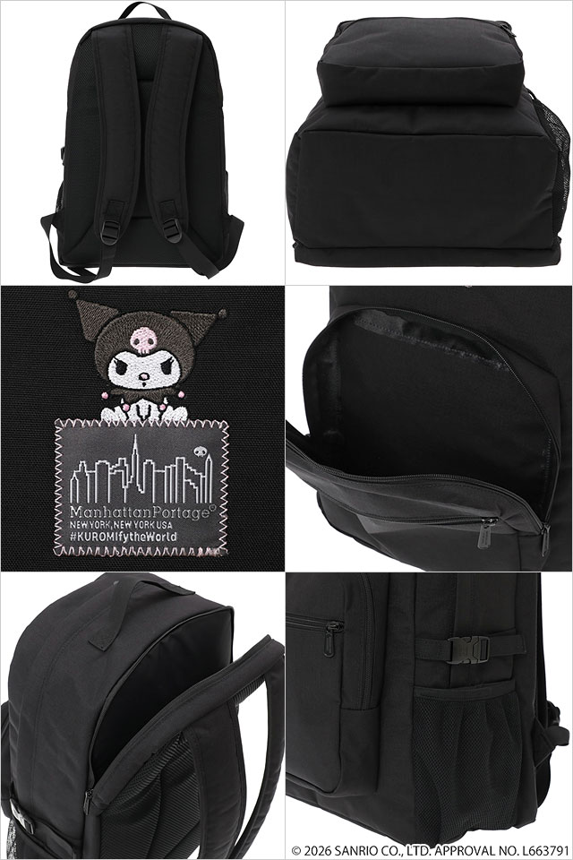 コラボ マンハッタンポーテージ Manhattan Portage タウンゼント バックパック クロミ MP2236-500KRM SS26 サンリオ 黒 Black 正規取扱店_2