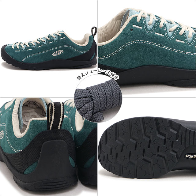 返品交換送料無料 キーン KEEN スニーカー レディース ジャスパー 1032944 W JASPER 靴 スエードシューズ グリーン系 MEDITERRANEA AQUIFER 正規取扱店 | KEEN | 02