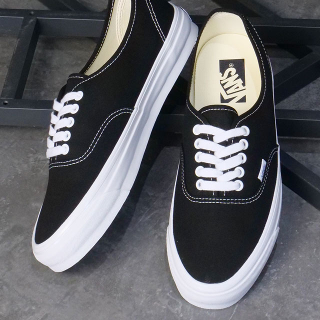 バンズ VANS スニーカー メンズ LX オーセンティック リイシュー 44 VN000CQABA2 LX Authentic Reissue 44 靴 ローカットシューズ 黒 BLACK WHITE 正規取扱店 | VANS | 01
