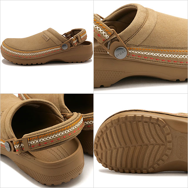 クロックス crocs サンダル クラシック クラフテッド ビーガンスエード ステッチ 214048-2EY FW26 Classic Crafted Vegan Suede Stitch Sepia 正規取扱店 | crocs | 02