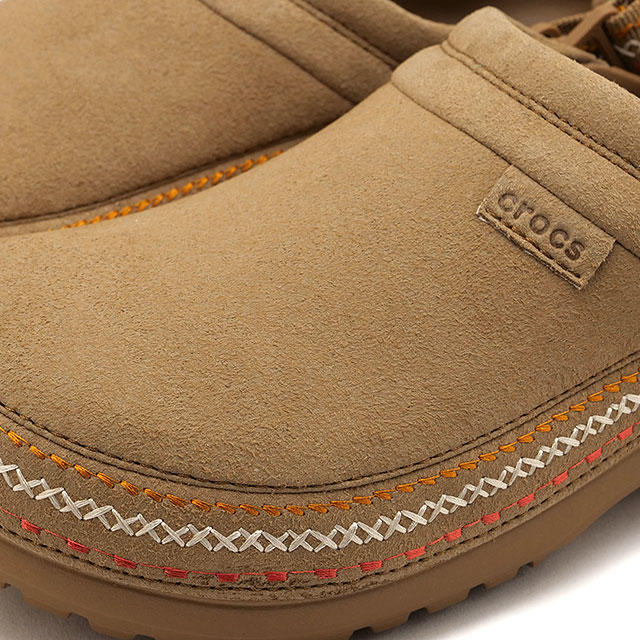 クロックス crocs サンダル クラシック クラフテッド ビーガンスエード ステッチ 214048-2EY FW26 Classic Crafted Vegan Suede Stitch Sepia 正規取扱店 | crocs | 03