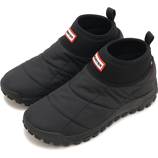 ハンター HUNTER ブーツ レディース トラベル2.0 キルテッドスリップオントレーナー [UFS7149REN-BLK FW26] TRAVEL 2.0 QUILTED SLIP ON TRAINER 黒 正規取扱店 | HUNTER
