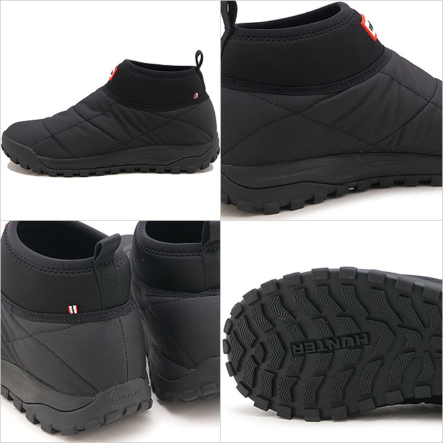 ハンター HUNTER ブーツ レディース トラベル2.0 キルテッドスリップオントレーナー [UFS7149REN-BLK FW26] TRAVEL 2.0 QUILTED SLIP ON TRAINER 黒 正規取扱店 | HUNTER | 02
