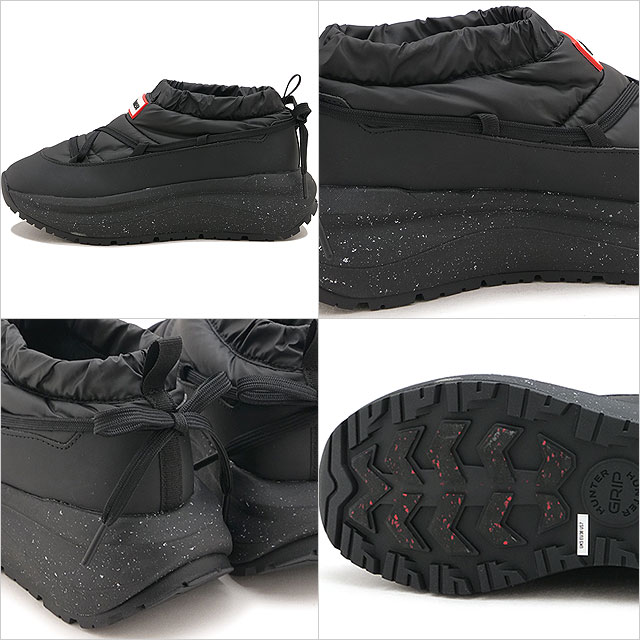 ハンター HUNTER ブーツ レディース ハンターグリップ パフデタックレース スリップオントレーナー [UFF7122WWU-BLK FW26] スリッポン 黒 BLACK 正規取扱店 | HUNTER | 02