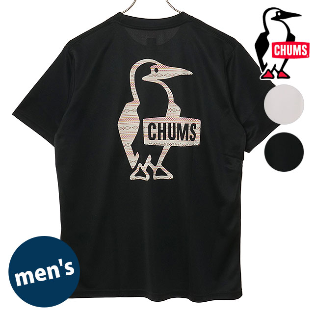 チャムス CHUMS メンズ シナワバ ブービーロゴTシャツ CH01-2930 Sinawava Booby Logo T-Shirt ユニセックス 半袖 ドライ 速乾 ネイティブ柄 正規取扱店 | CHUMS