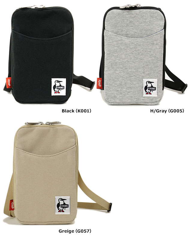チャムス CHUMS スマートフォンショルダーバッグスウェット CH60-4202 Smart Phone Shoulder Bag Sweat メンズ レディース 鞄 スマホポーチ 小物入れ 正規取扱店 | CHUMS | 02
