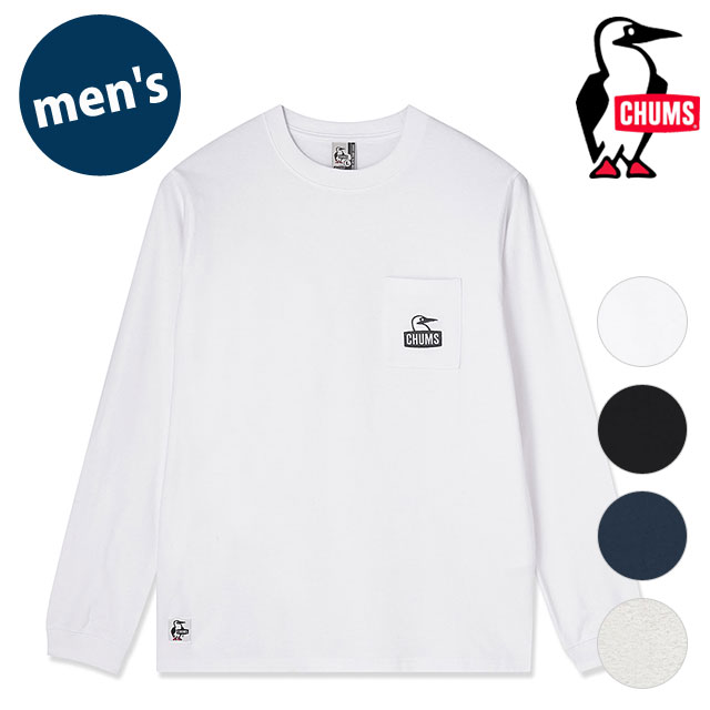チャムス CHUMS メンズ ブービーフェイスポケットブラッシュドロングスリーブTシャツ [CH01-2670 FW26] Booby Face Pocket Brushed L S T-Shirt  正規取扱店 | CHUMS
