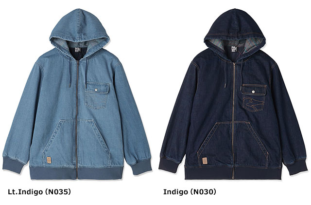 チャムス CHUMS メンズ レインボーデニムパーカー CH04-1529 Rainbow Denim Parka ユニセックス トップス 長袖 フルジップパーカー 羽織り 正規取扱店 | CHUMS | 02