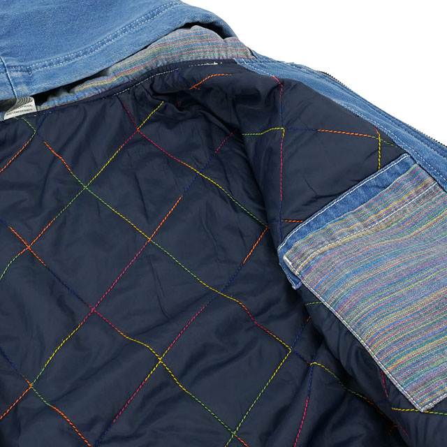 チャムス CHUMS メンズ レインボーデニムパーカー CH04-1529 Rainbow Denim Parka ユニセックス トップス 長袖 フルジップパーカー 羽織り 正規取扱店 | CHUMS | 04