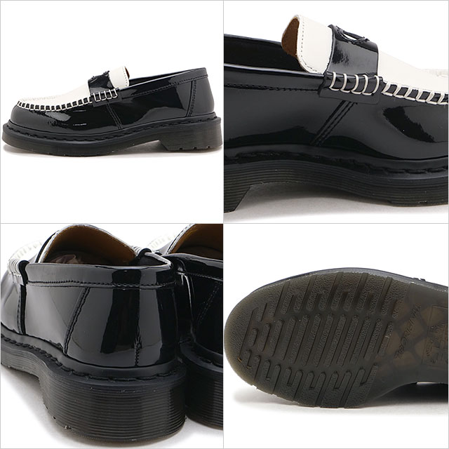 ドクターマーチン Dr.Martens レディース ペントン ハート ローファーシューズ 41676001 PENTON HEART 革靴 ペニーローファー BLACK WHITE 正規取扱店 | Dr.Martens | 02