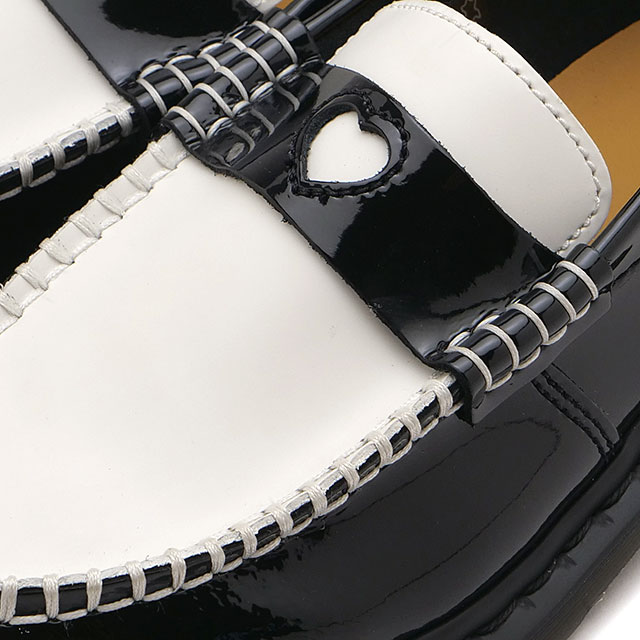 ドクターマーチン Dr.Martens レディース ペントン ハート ローファーシューズ 41676001 PENTON HEART 革靴 ペニーローファー BLACK WHITE 正規取扱店 | Dr.Martens | 03
