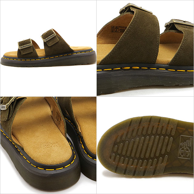 ドクターマーチン Dr.Martens レディース ジョセフ 41083300 JOSEF 革靴 スライドサンダル ダブルストラップ カジュアル カーキグリーン OLIVE 正規取扱店 | Dr.Martens | 02