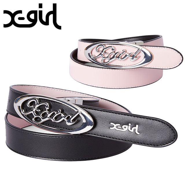 エックスガール X-girl レディース リバーシブル オーバルロゴ バックルベルト 105264054023 OVAL LOGO BUCKLE BELT ウィメンズ 小物 2WAYベルト 正規取扱店