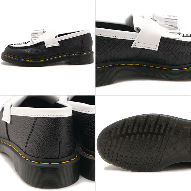 ドクターマーチン Dr.Martens エイドリアン ローファー 42981001 ADRIAN メンズ レディース タッセルローファー コンビカラー 白黒 BLACK WHITE 正規取扱店 | Dr.Martens | 02