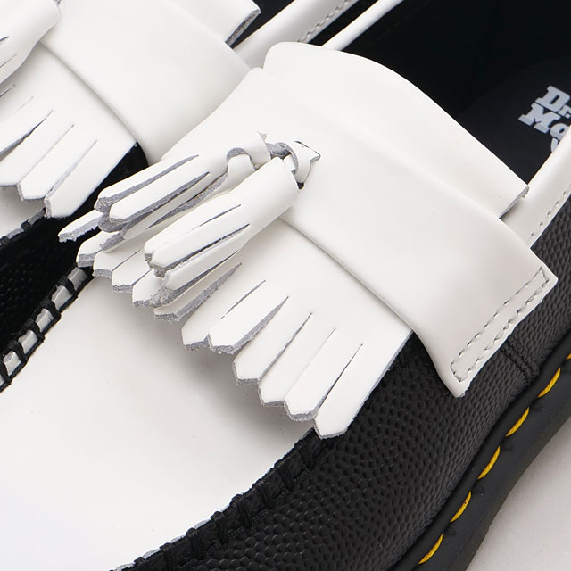 ドクターマーチン Dr.Martens エイドリアン ローファー 42981001 ADRIAN メンズ レディース タッセルローファー コンビカラー 白黒 BLACK WHITE 正規取扱店 | Dr.Martens | 03