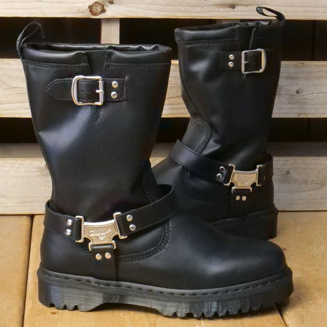 ドクターマーチン Dr.Martens アニストン リガーブーツ 32199001 ANISTONE HI メンズ レディース ワークブーツ ミドル丈 プルアップ 黒 BLACK 正規取扱店 | Dr.Martens | 01