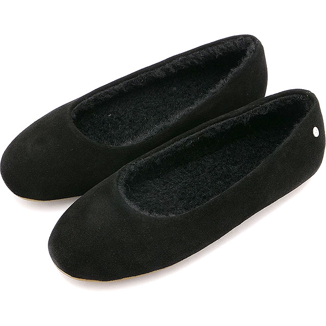 日本限定 エミュー オーストラリア EMU Australia レディース ミラ2.0 W12830 FW23 Mira 2.0 バレエシューズ スエード メリノウール フラット パンプス Black | 