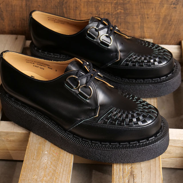 ジョージコックス GEORGE COX ラバーソール スキップトン 3588-VI-040 FW23 SKIPTON 英国製 MADE IN  ENGLAND レザー 厚底シューズ BLACK