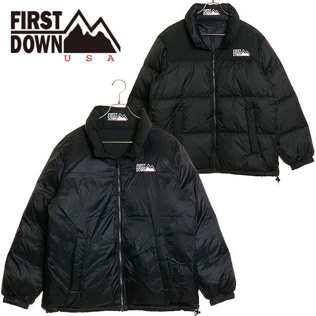 ファーストダウン FIRST DOWN メンズ バブル ダウンジャケット F542001-06 FW23 BUBBLE DOWN JKT 定番 アウター リバーシブル 撥水 BLACK｜mischief｜02