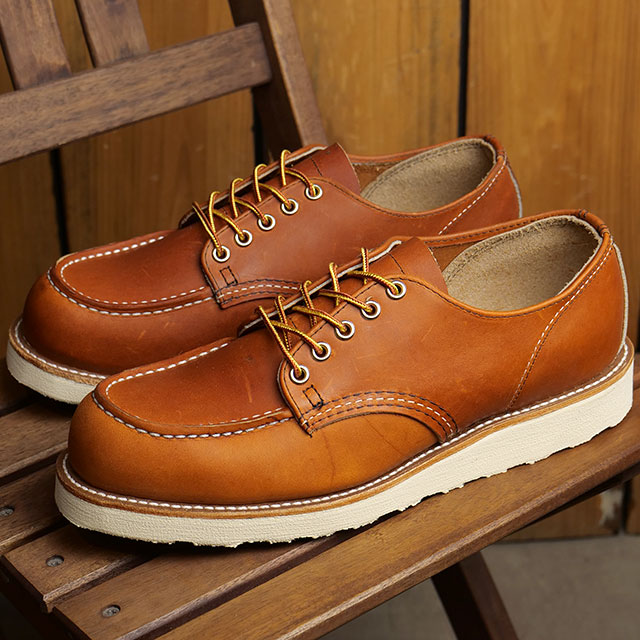 レッドウィング REDWING メンズ ワーク オックスフォード 8092 WORK OXFORD Dワイズ ローカットブーツ モックトゥ red  wing オロ・レガシー 茶 ブラウン系