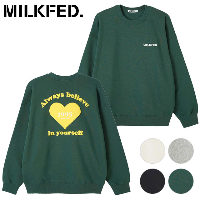 ミルクフェド MILKFED. レディース バック ハートロゴ スウェットシャツ 103234012007 FW23WINTER BACK HEART LOGO SWEATSHIRT｜mischief｜06