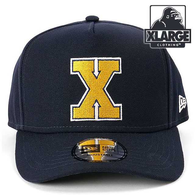 エクストララージ XLARGE ニューエラ バーシティキャップ 101234051009 FW23 コラボ 帽子 Dフレームトラッカー フリーサイズ  NAVY