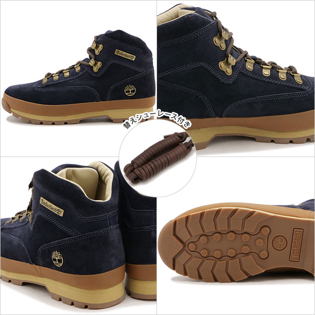 ティンバーランド Timberland メンズ ユーロハイカー レザー A6839 SS24 靴 クラシックトレッキング スニーカーブーツ スエードレザー DARK-BLUE-SUEDE｜mischief｜03