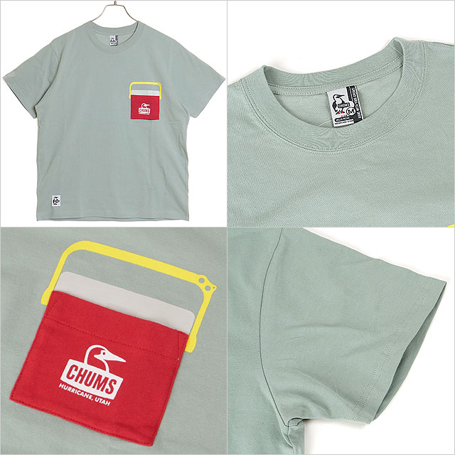 チャムス CHUMS メンズ キャンパークーラーポケットTシャツ CH01-2360 SS24 Camper Cooler Pocket T-Shirt トップス 半袖 クルーネック コットンTee｜mischief｜09