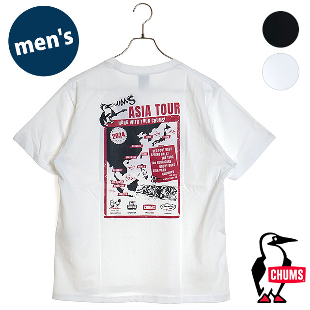 チャムス CHUMS メンズ チャムスアジアツアーTシャツ CH01-2365 SS24 CHUMS Asia Tour T-Shirt トップス 半袖 クルーネック コットンTee｜mischief｜04