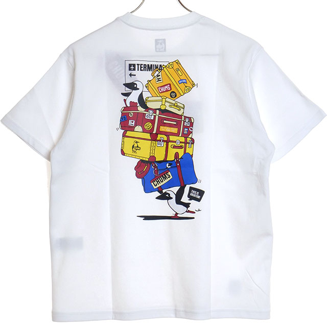 チャムス CHUMS メンズ チャムスバゲッジTシャツ CH01-2371 SS24 CHUMS Baggage T-Shirt トップス 半袖 クルーネック コットンTee｜mischief｜05