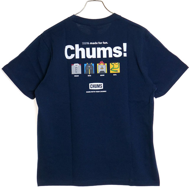 チャムス メンズ アンチバグ100％メイドフォーファンTシャツ CH01-2380 SS24 Ant...