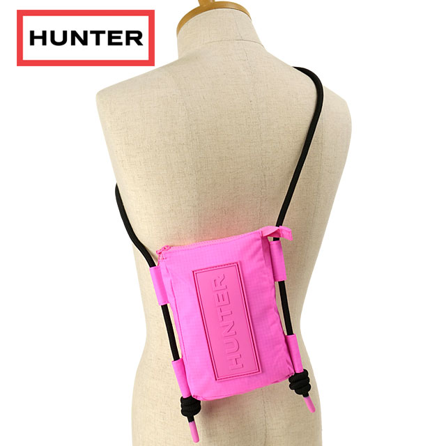 ハンター HUNTER トラベルリップストップフォンポーチ UBP1514NRS-HIK SS24 鞄 ショルダーバッグ highlighter-pink｜mischief