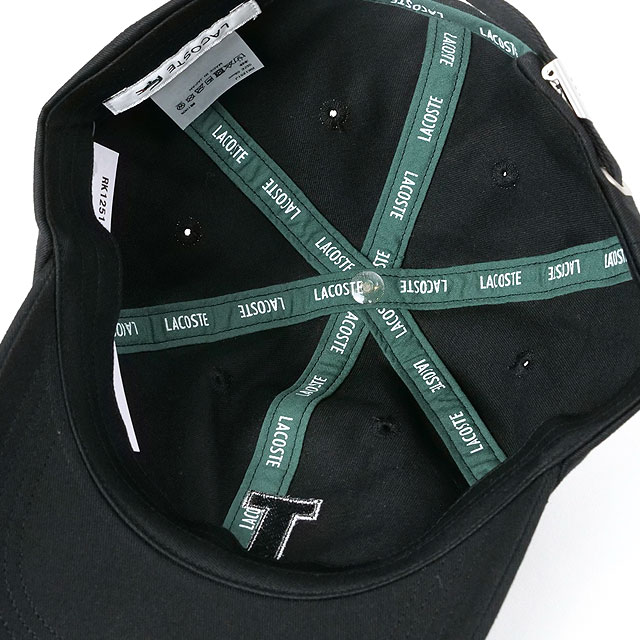 ラコステ LACOSTE コットンツイルLロゴキャップ RK067J-99-011 L CAP メンズ・レディース 帽子 フリーサイズ 日本製 BLACK 正規取扱店 | LACOSTE | 03