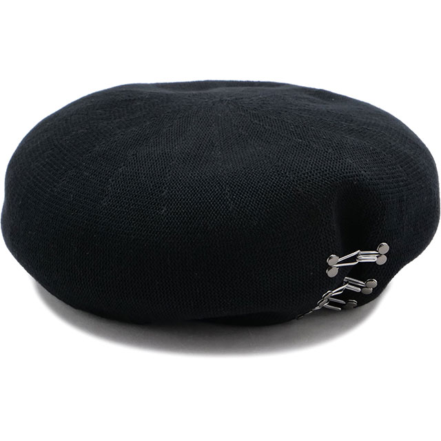 カシラ CA4LA ベレー帽 ZKN02436 SS24 MERET SS7 メンズ・レディース 帽子 ハンチング BLACK｜mischief