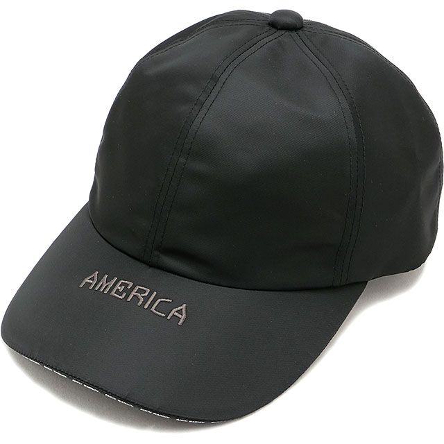 カシラ CA4LA 6パネルキャップ CAW00590 SS24 AMERICA CAP メンズ・レディース 帽子 BLACK｜mischief