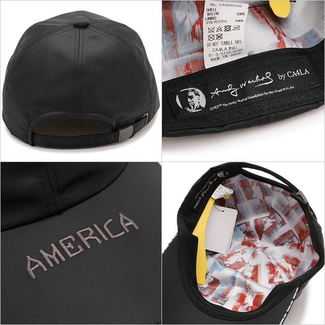 カシラ CA4LA 6パネルキャップ CAW00590 SS24 AMERICA CAP メンズ・レディース 帽子 BLACK｜mischief｜03