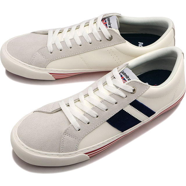 アドミラル Admiral スニーカー レスター AD 611 SS24 LEICESTER メンズ・レディース 靴 シューズ White Navy :10100523:ミスチーフ