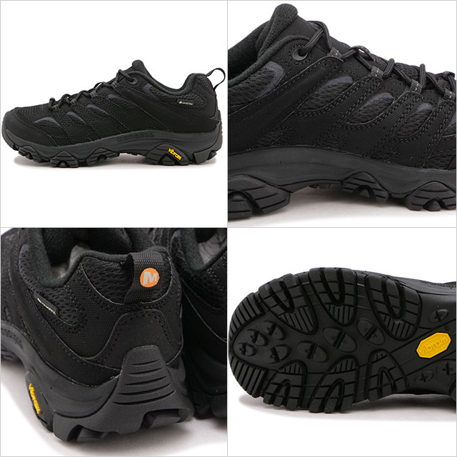 メレル MERRELL レディース モアブ3 シンセティック ゴアテックス J500426 W MOAB 3 SYNTHETIC GORE-TEX 靴 透湿防水 ビブラムソール BLACK BLACK 正規取扱店 | MERRELL | 02