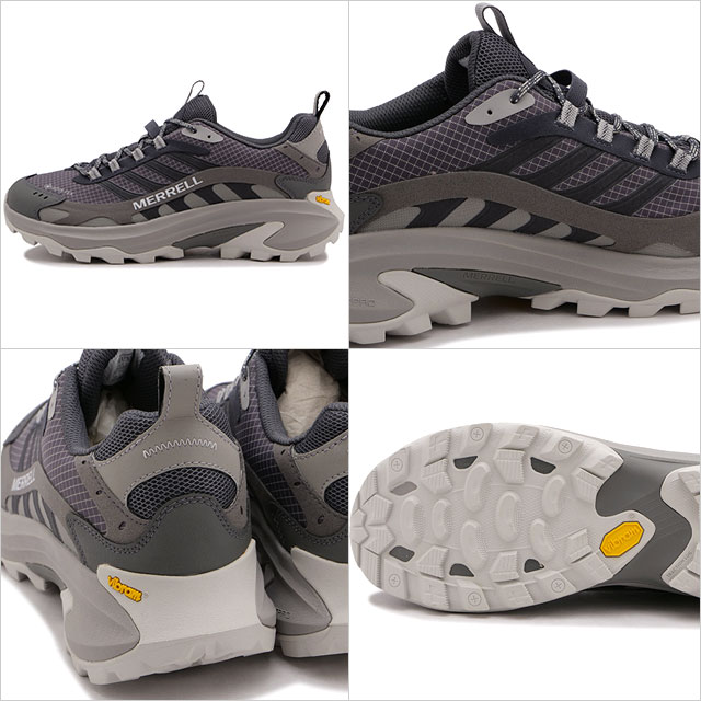 メレル MERRELL メンズ モアブ スピード2 ゴアテックス [J037515 SS24] M MOAB SPEED 2 GORE-TEX 靴 透湿防水 ビブラムソール アウトドアシューズ トレッキング ハイキング スニーカー ASPHALT【e】 正規取扱店 MERRELL（メレル） メンズ モアブ スピード2 ゴアテックス J037515