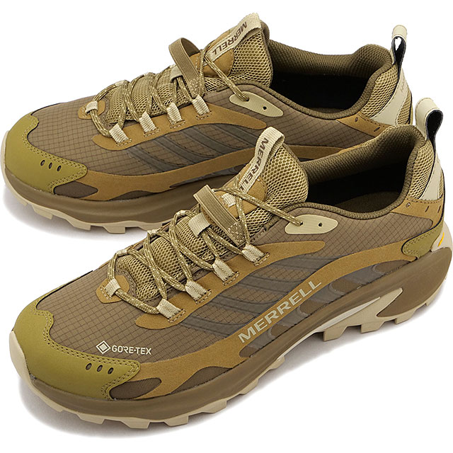 メレル MERRELL メンズ モアブ スピード2 ゴアテックス J037517 SS24 M MOAB SPEED 2 GORE-TEX 靴 透湿防水 ビブラムソール COYOTE｜mischief